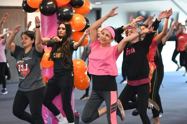 Participants dancing during a BBX Fitness class.